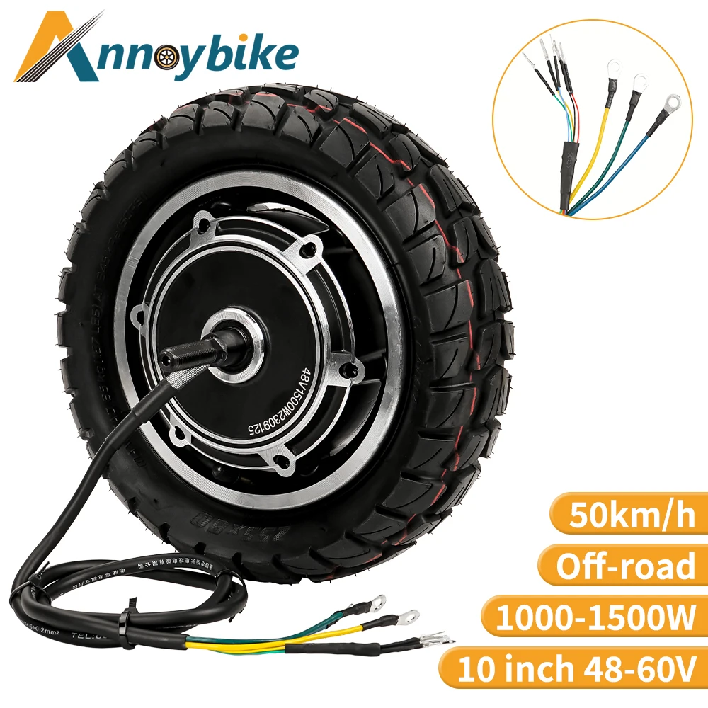 Electric Scooter Dual Drive Motor 10 Inch 48V1000W1200W1500W Electric BIcycle Motor Engine Speed 50KM/H Folding Scooter Wheel