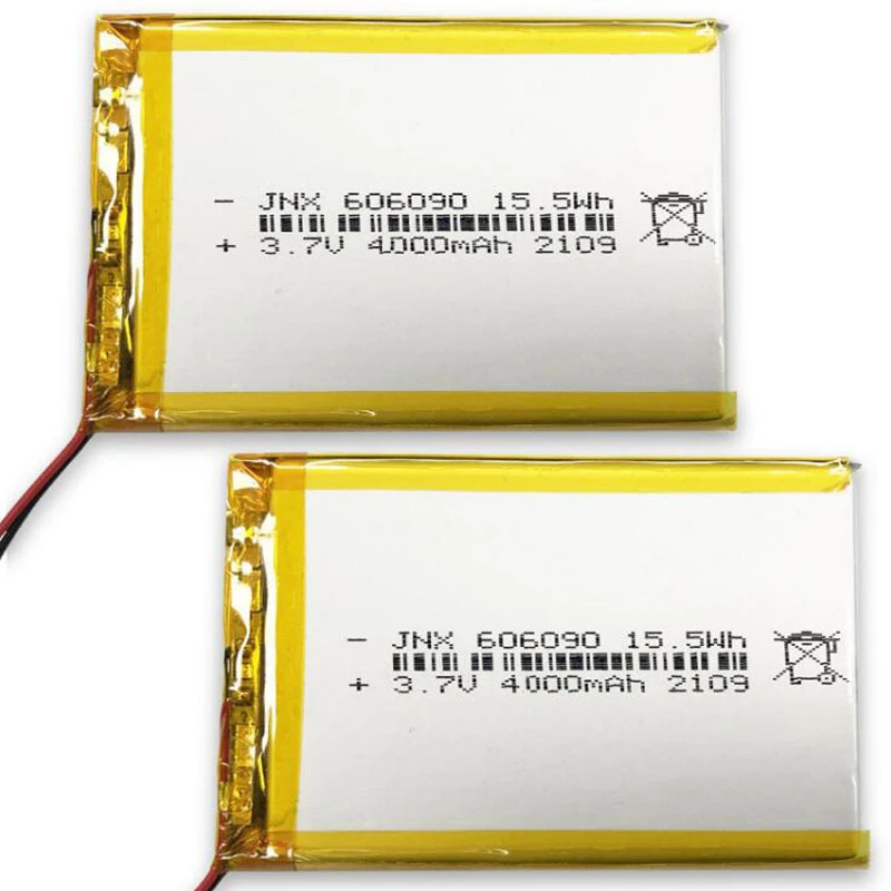 3.7V 606090 4000mah High-capacity Polymer Lithium Battery for Mobile Power Solar Street Lamp Charging Treasure Power Bank Laptop