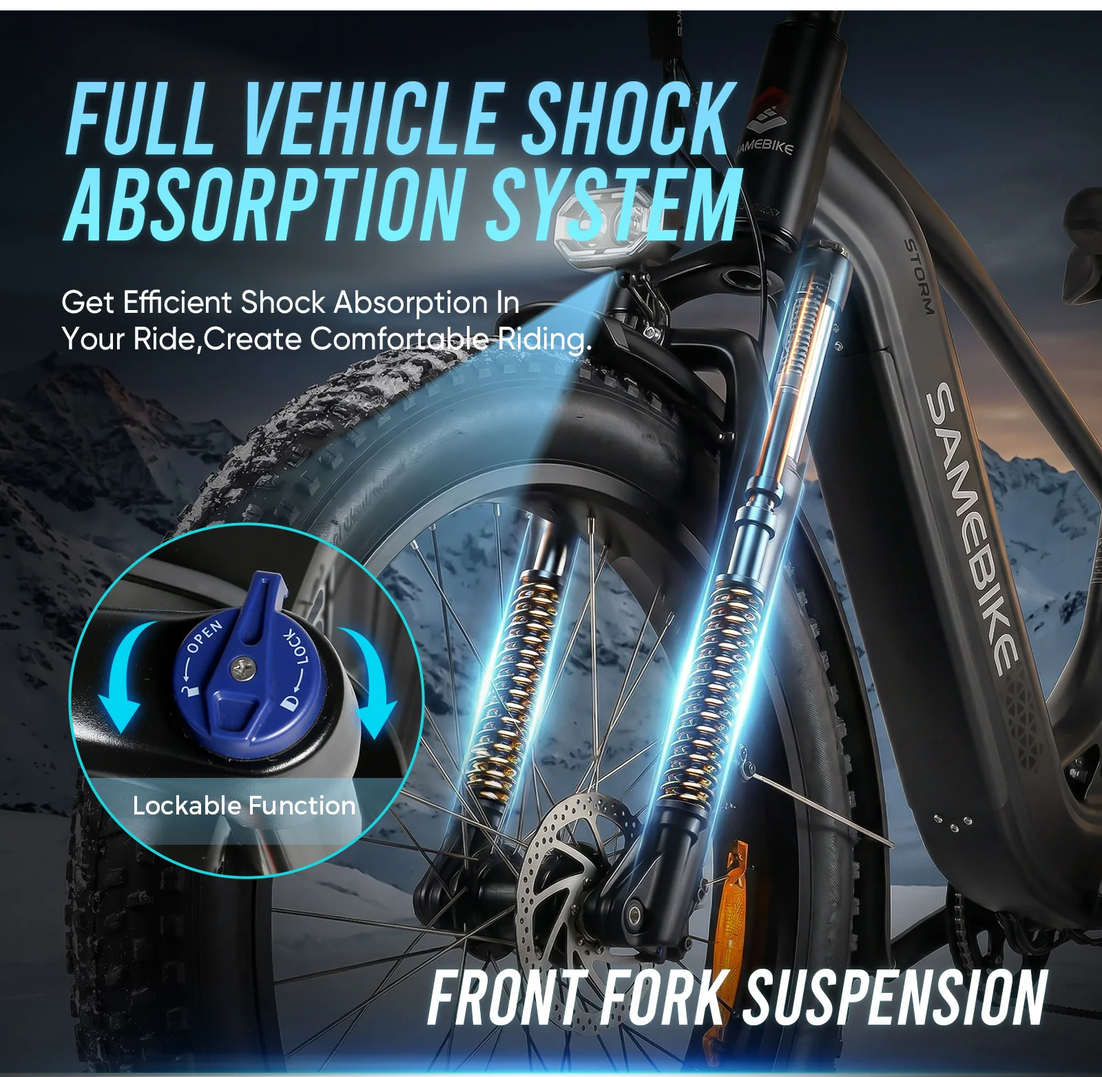 SAMEBIKE Storm Off-Road Electric Mountain Bike 5