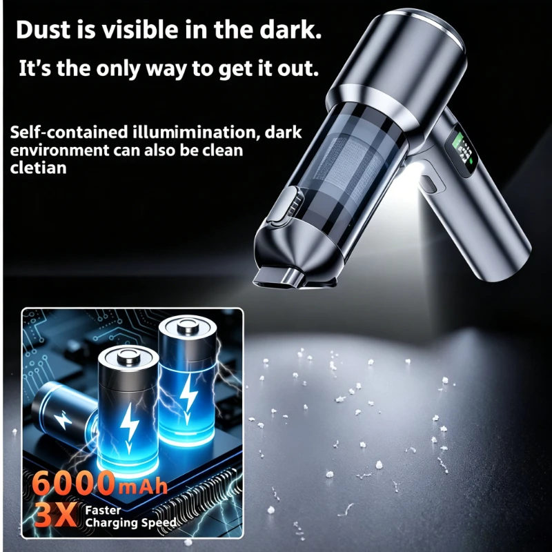 Car Vacuum Cleaner High Power Portable Handheld Wireless Brushless Motor Cleaning Machine Powerful Air Duster for Home Appliance