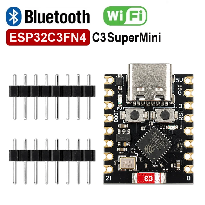 ESP32 C3 Development Board Modules Mini WiFi + Bluetooth Module Processor RISC-V ESP32-C3 SuperMini 16Pin USB Type C For Arduino