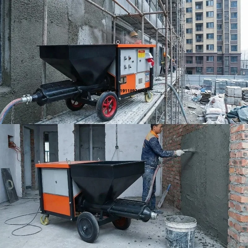 Electric Cement Mortar Spraying with System Models 711 for Wall Plastering/putty/sandblasting