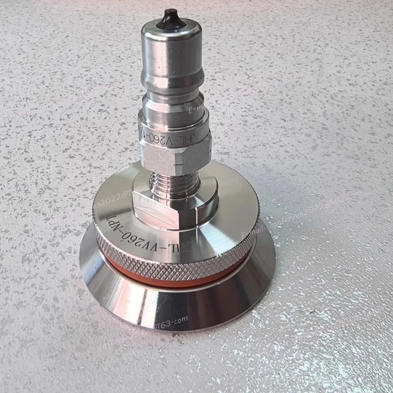 Vakuumventildüse, selbstdichtend, wiederverwendbar, selbstdichtender Vakuumbeutelverbinder, kann hohe Temperaturen stand werden. Edelstahl