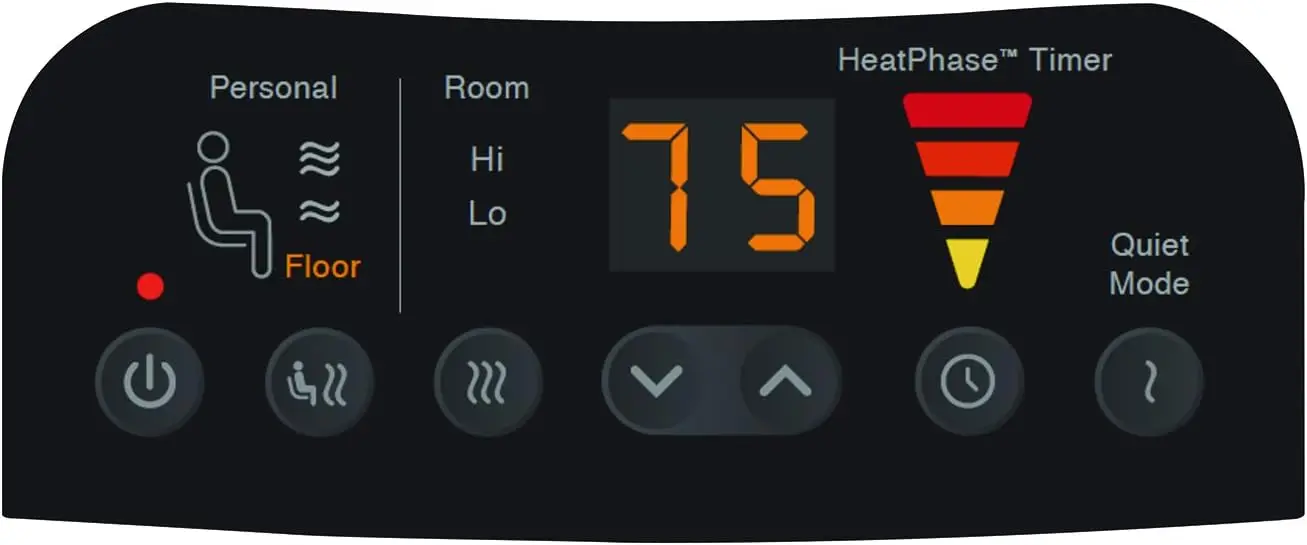 HeatGenius Ceramic Heater, Black – Easy to Use Space Heater with Multi-Directional Heating, Digital Controls and Programmable