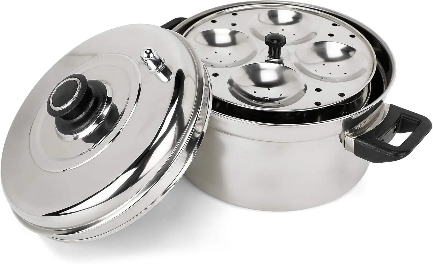 

Idli Dhokla Cookers - Premium Stainless Steel (Idli Maker, 5 Tier)