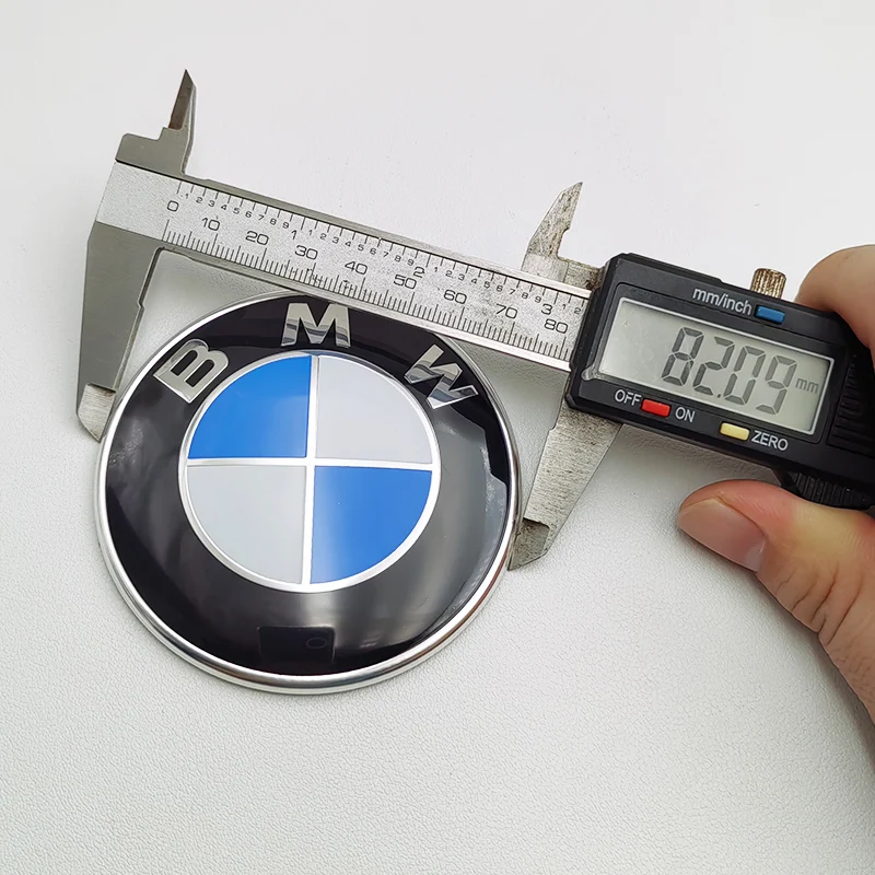 3d Abs Blauw Zwart 82Mm Logo Bmw Jubileum Embleem Auto Voormotorkap Badge Achter Kofferbak Badge Voor Bmw F10 F30 Accessoires