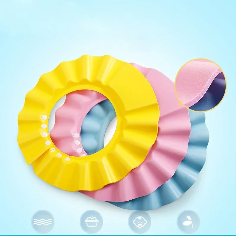 Baby Shower Cap Soft Shampoo Care Cap Baby Bath Protect Cap Adjustable Shower Hat For Newborn Toddlers Infant Baby care