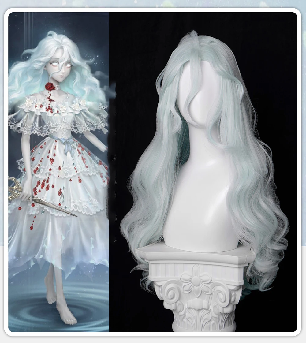 Game Bloody Queen False Hope Mary Game Cosplay Wig Wavy Hair Heat Resistant Synthetic Hair For Halloween