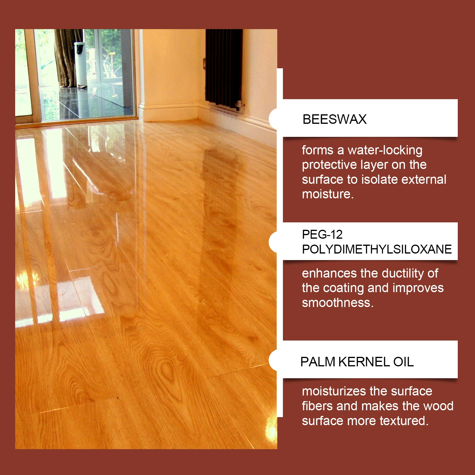 JAYSUING Wood Wax Oil 80g Furniture Coloring Special Polishing Paste Natural Beeswax Brightening Floor Cream Wood Care Solid Wax