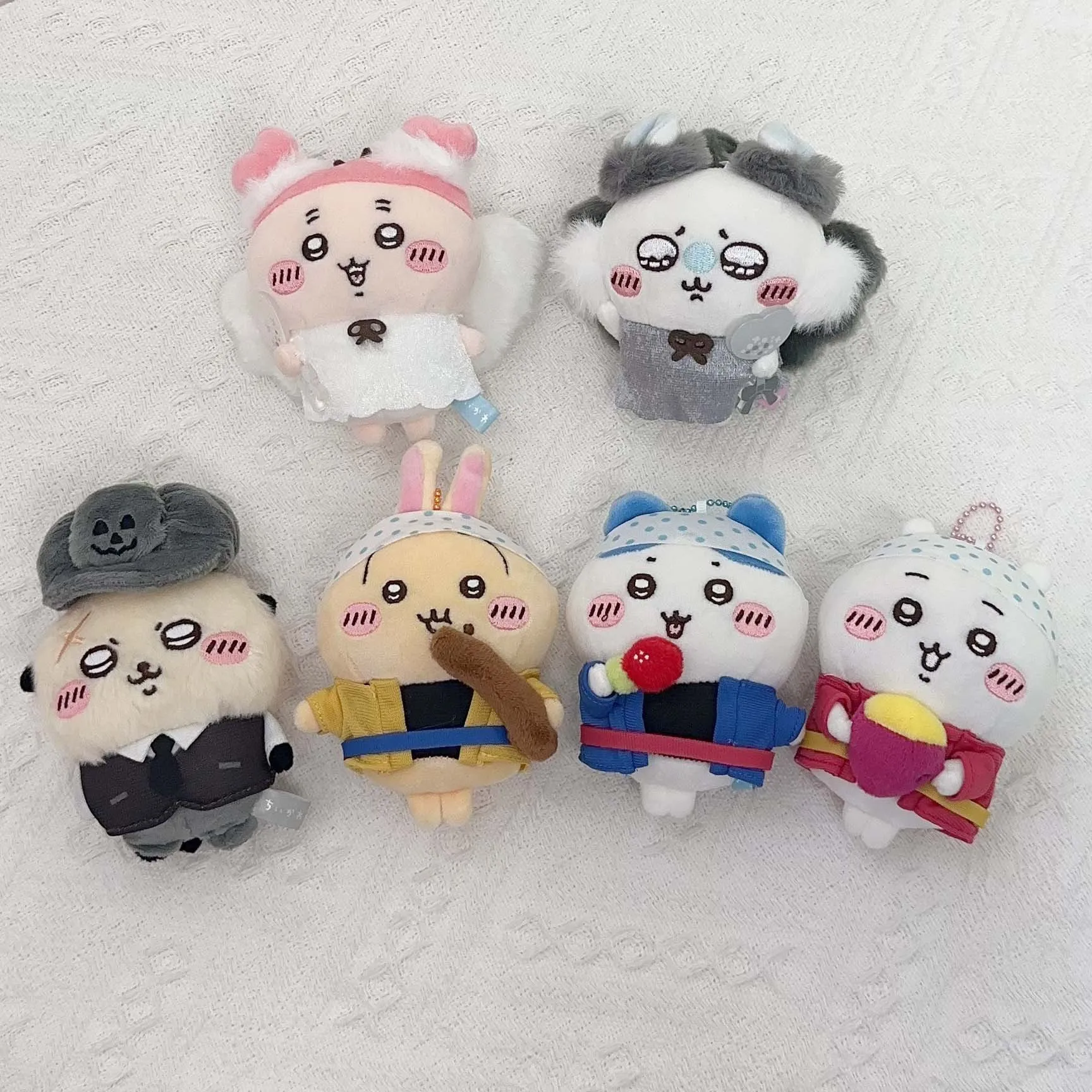 

Chikawas Cartoon Doll Animation Usagi Hachiware Kawagoe Driver Series Halloween Angel Momonga Rakko Doll Plush Toy Pendant