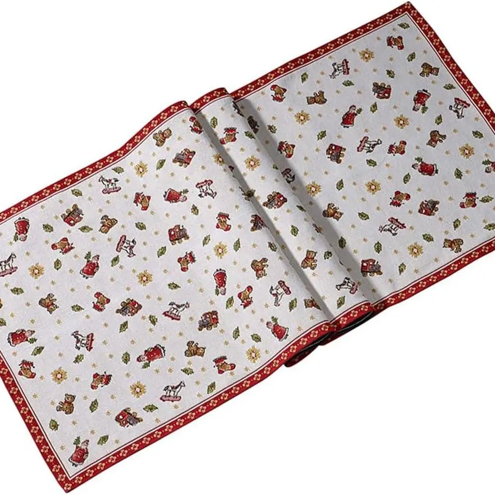 

Extra Large Joyful Gobelin Runner in Red