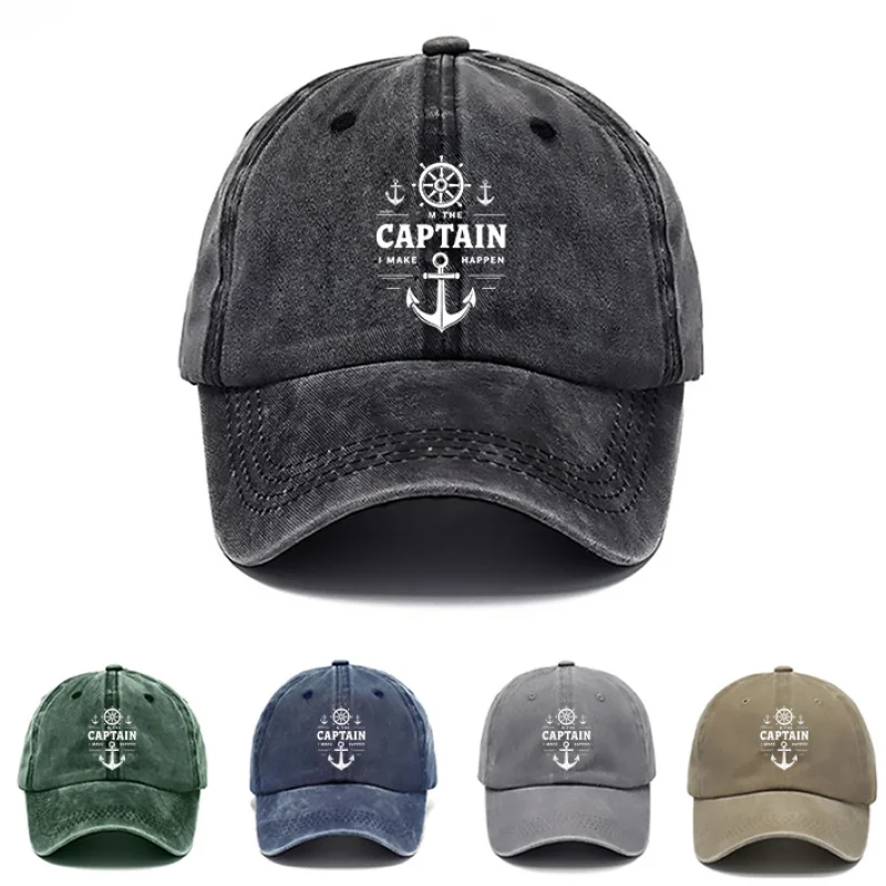 A Captain'S Style Hat, Fashionable for Men, Women'S Hats, Casual Baseball Cap, Breathable And Washable, Adjustable DAD Hat, Suit
