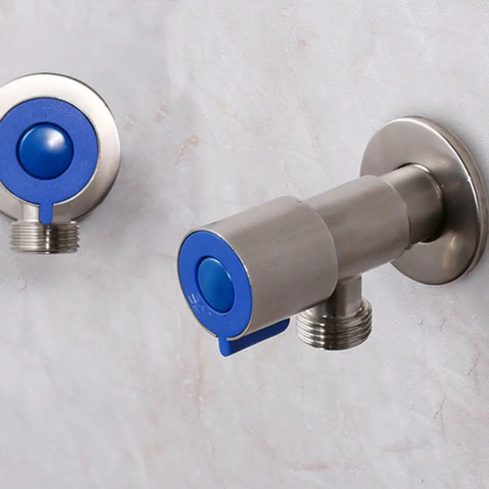 Durable Stainless Steel Bidet Applicator Set Toilet Cleaning Angle Valve Dual Output Bathroom Pressure Spray Nozzle