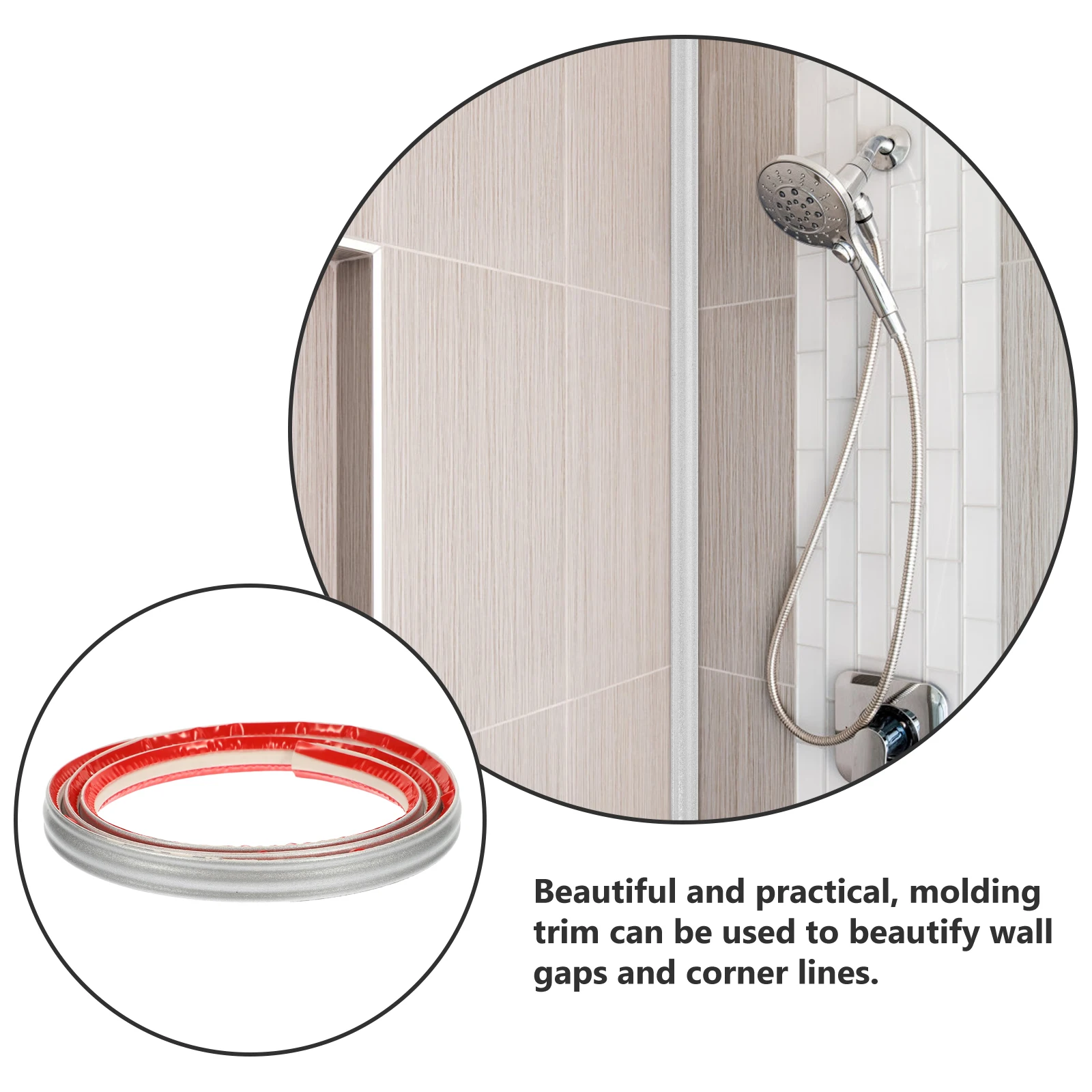 

Adhesive PVC Line Multifunctional Wall Molding Trim Sticky Flexible Peel and