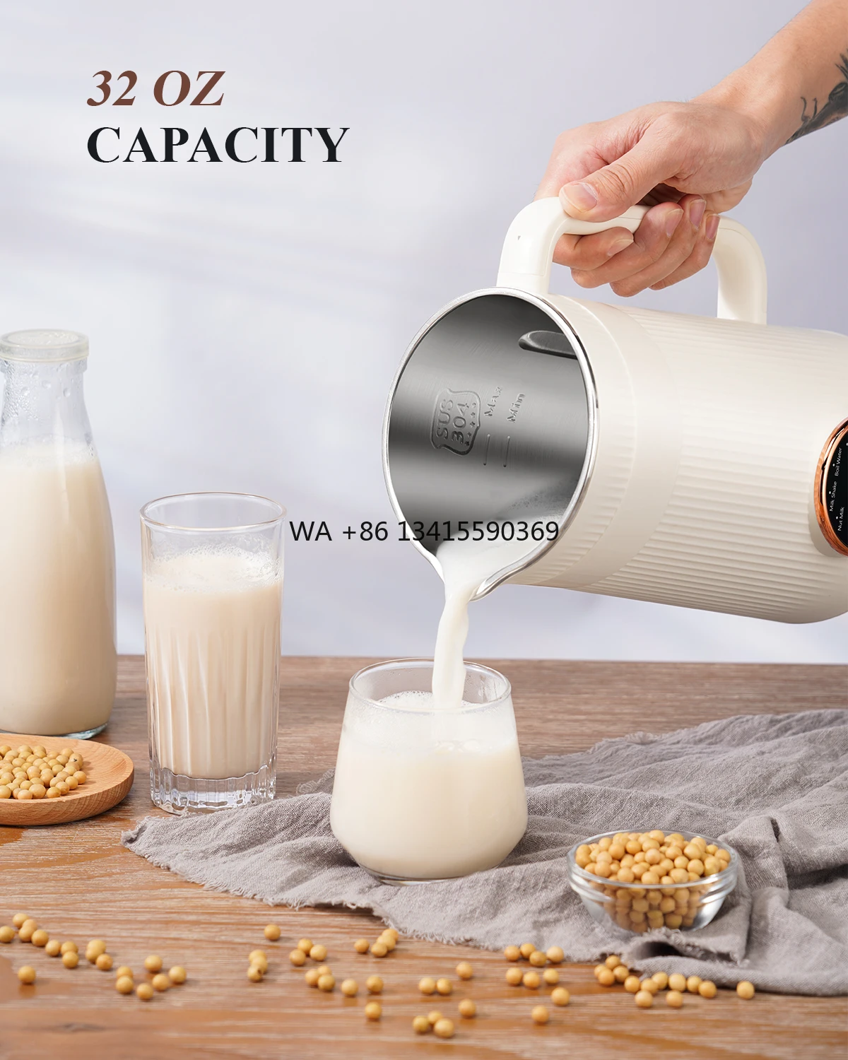 

GDOR Self-Cleaning Nut Milk Maker Machine Soymilk Maker & Soup 8 in 1 Plant Based Milk Maker Machine