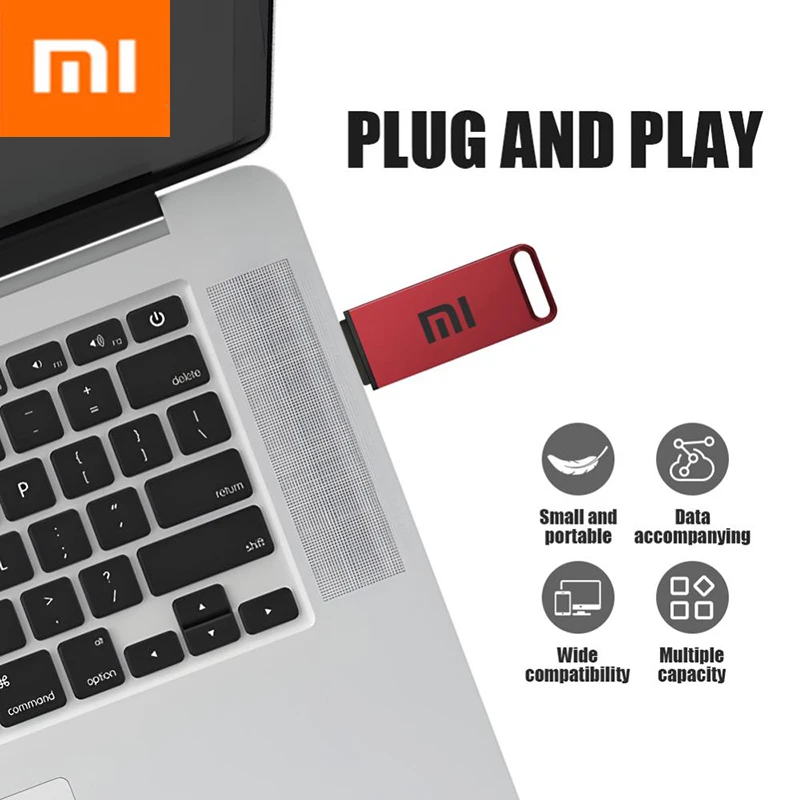 Xiaomi-Clé USB 3.1, transfert haute vitesse, 1 To, métal, grande capacité, mémoire pour ordinateur, formateur de stockage, 2 To