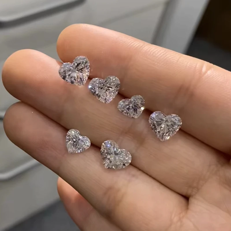 Heart Cut CVD Lab Grown Loose Diamond 1CT 1.5CT 2CT 2.5CT 3CT 5CT Comes With IGI Certificate Wholesale Gemstone