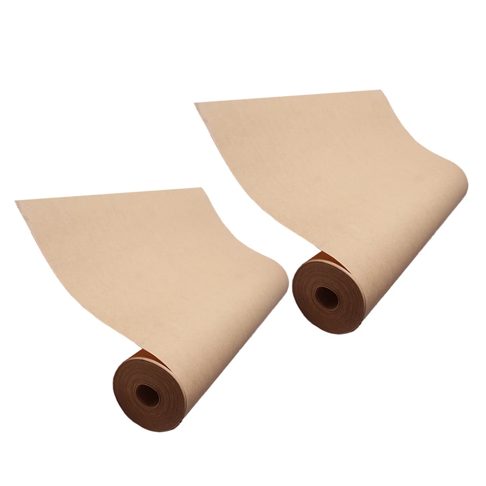 2 Rolls Kraft Paper Roll Brown Wrapping Paper Safe Secure for Professional Personal Use Craft Design Festival Gift Wrap