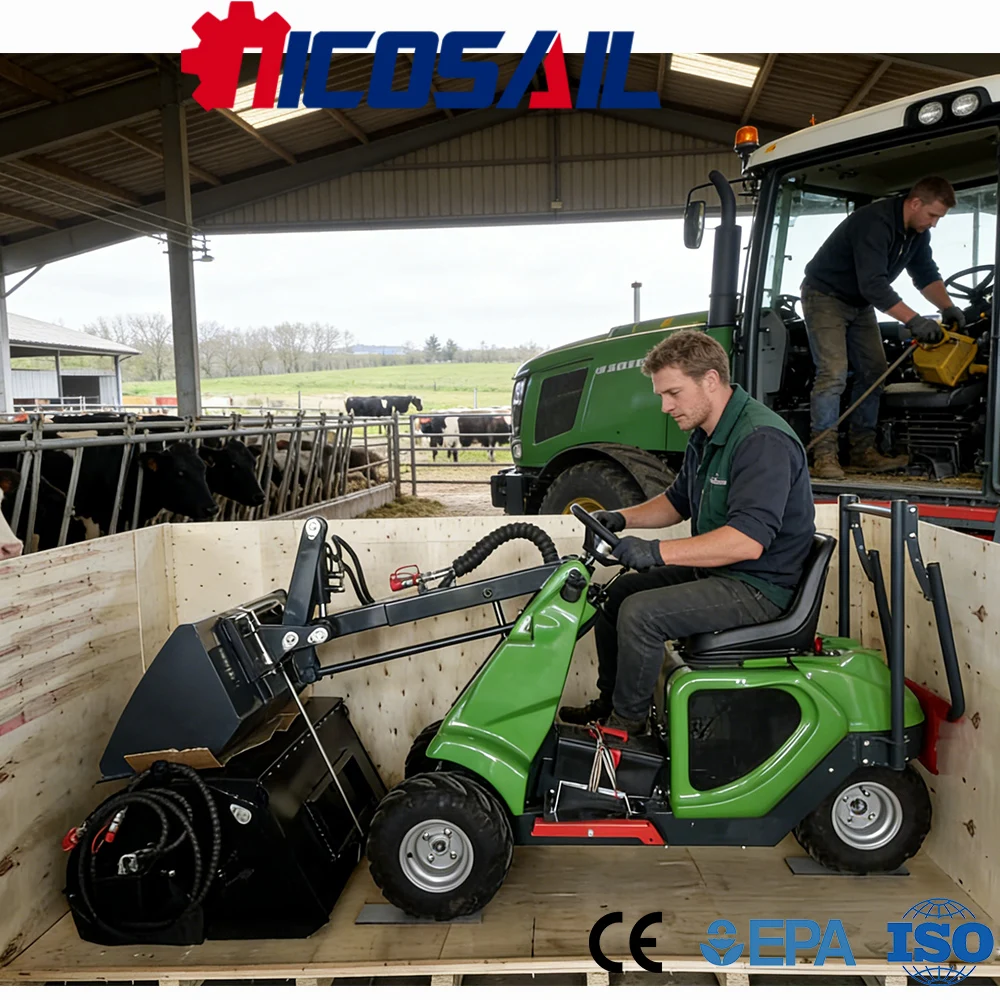 

Compact 3 Wheel Skid Steer Loader CE Certified Euro 5 Multifunctional Easy Control Ideal for Farm Orchard Construction Work