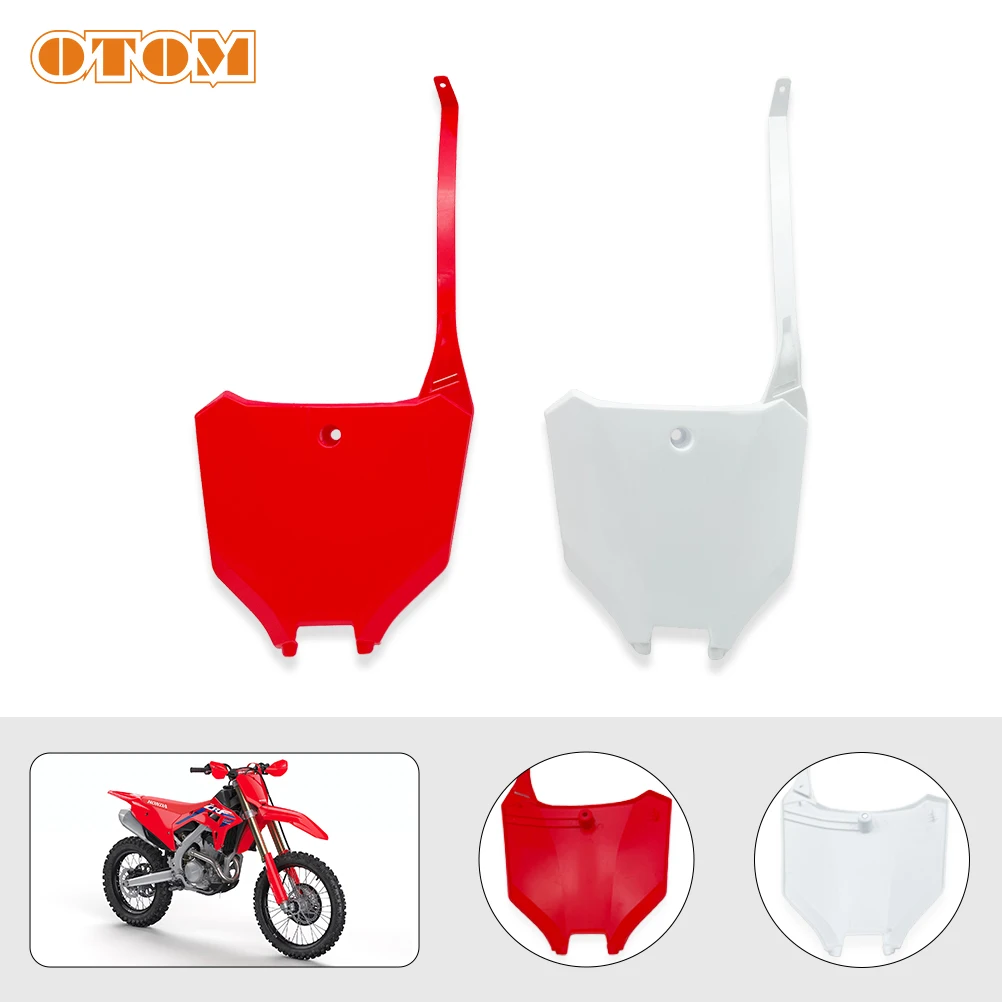 OTOM 2021-2025 Moto Numero Anteriore Targa Copertura In Plastica Corpo Carenatura Registrazione Parafango Per HONDA CRF250R CRF450RX CRF300RX