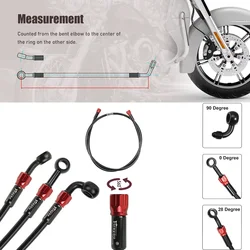 Brake Hose AN3 0 28 90 Degree M10 Motorcycle Hydraulic Brake Line Oil Hose Pipe Fitting for ATV Motocross Racing Bike 10~500cm