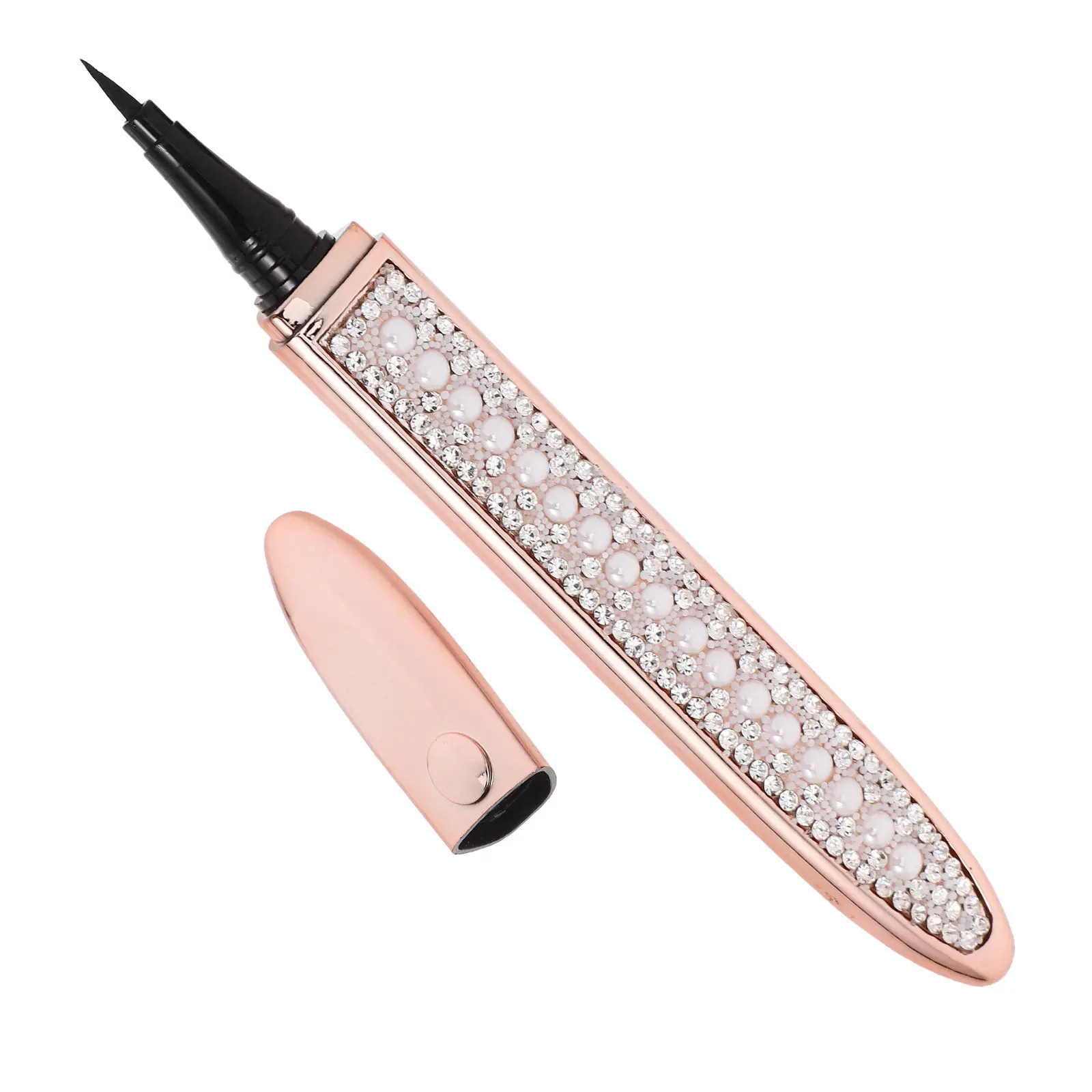 Delineador de Ojos Autoadhesivo con Diamantes, Delineador Líquido de Secado Rápido, Anti-Manchas, Herramientas y Accesorios de Maquillaje Suaves