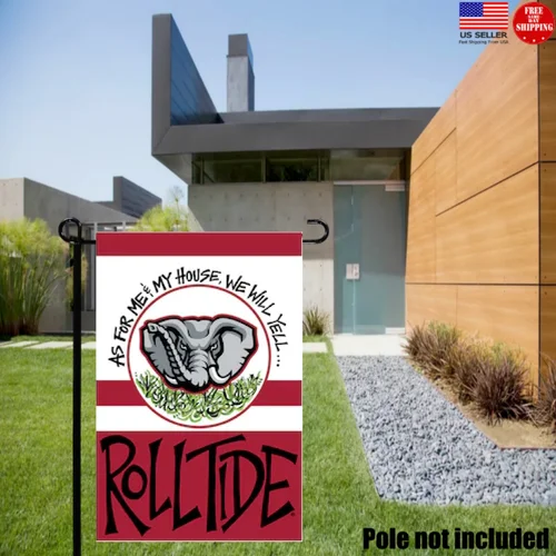 Alabama Crimson Tide 2 Sided Double Garden Flag Outdoor Window Banner New 12 x18 hhp