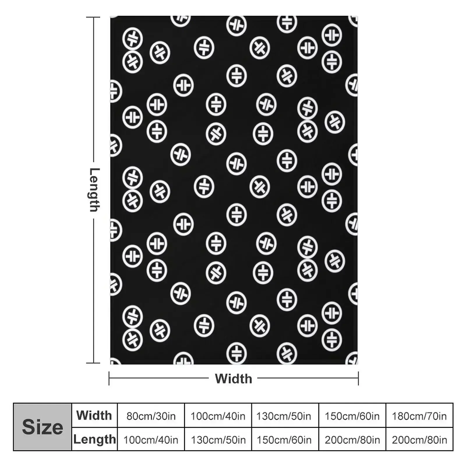 Take That - Black Pattern Throw Blanket Hairys Custom Decoratives halloween Blankets