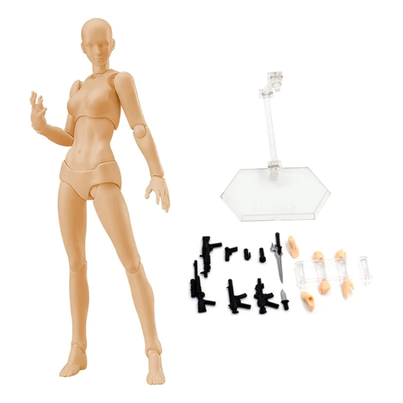 Action Figures, modelli di disegno Figure Artist Draw Painting Model con supporto per supporto e accessori per artisti, uomini