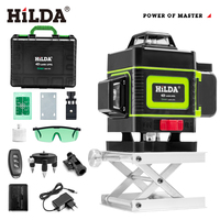 HILDA 4D 16 Lines Green Laser Horizontal 360 Self Leveling Vertical And Horizontal Strong Green Light Beam Optical Instrument