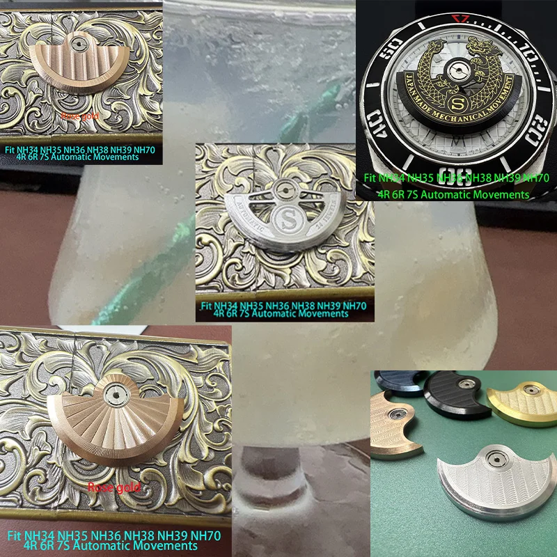 

NH36 Automatic Mechanical Watch Movement Rotors Fits for NH34 NH35 NH38 NH39 4R35 4R36 6R 7S Movements Replace Compatible Parts