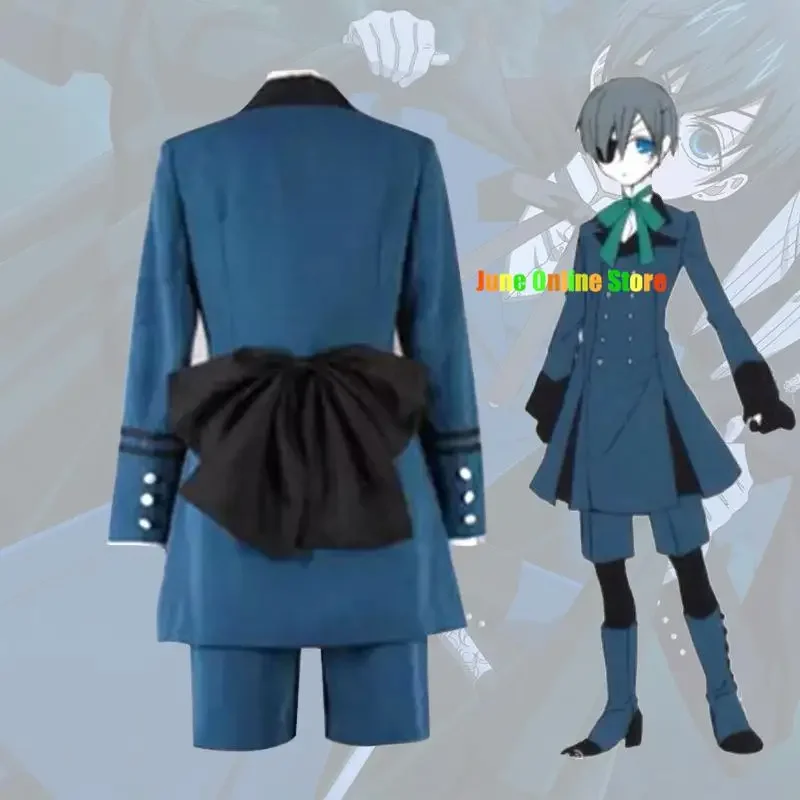 Anime Black Butler Kuroshitsuji Ciel Phantomhive Costume Cosplay Festa di Halloween Donna Uomo Set completo di abbigliamento