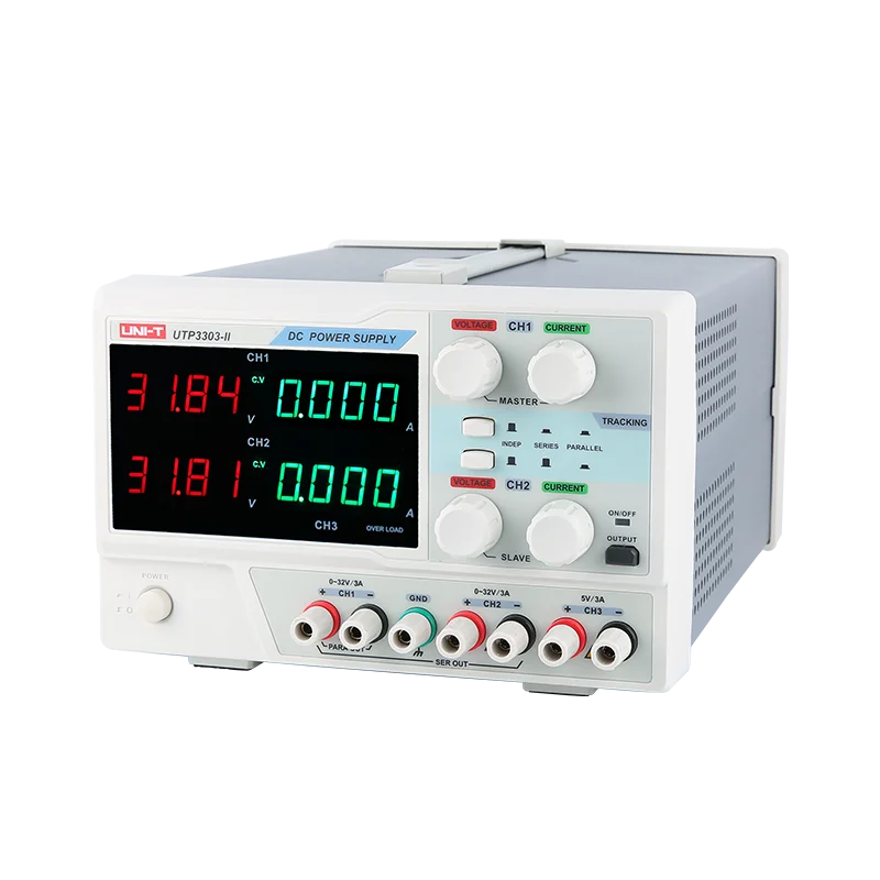 UTP3303-II Dual-Channel Three-way Adjustable DC Power Supply 30V 3A Four-digit Display Linear DC Power Lab Test 195W