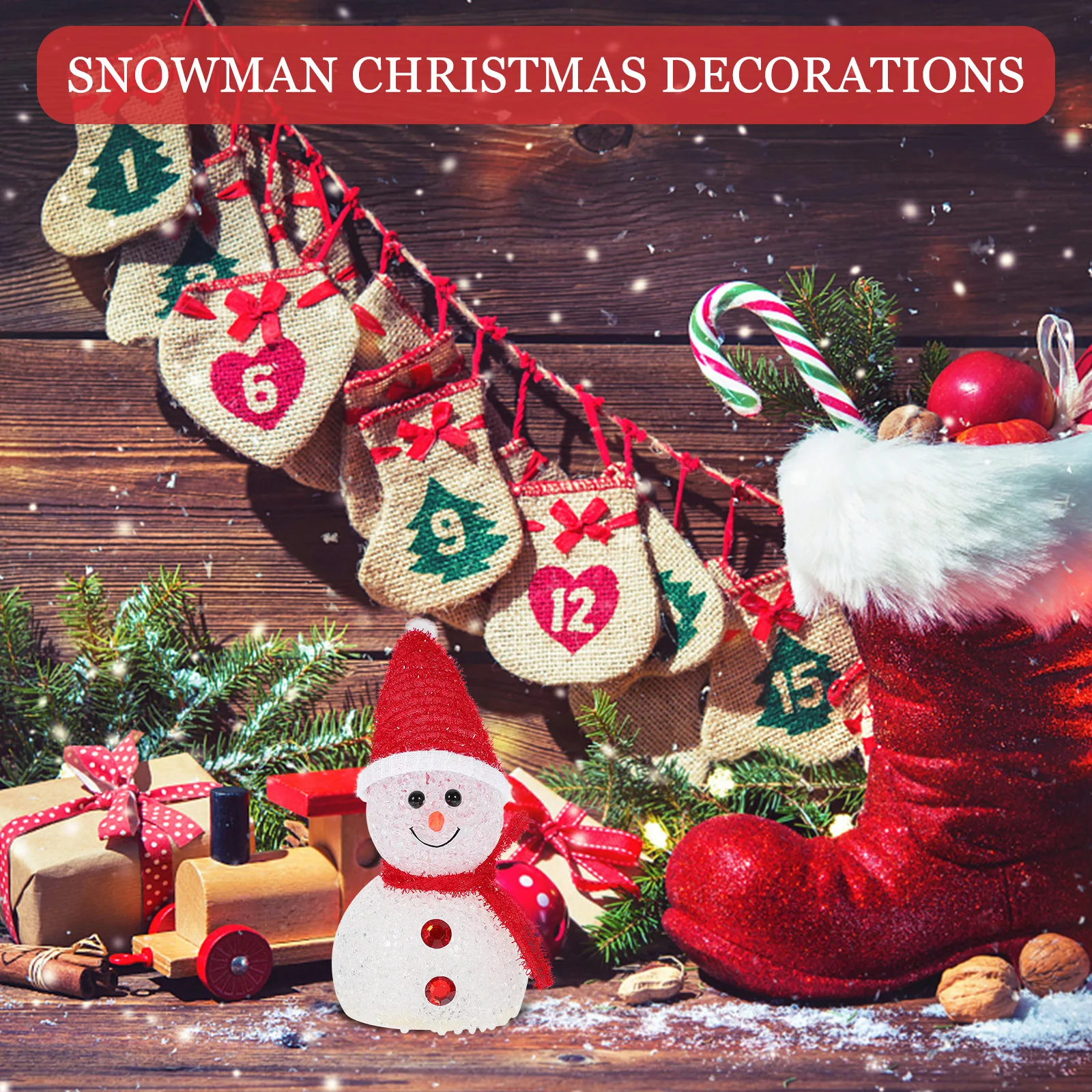 

Christmas Snowman LED Lamp Exquisite Snowman Decoration Xmas Party Light Festive Xmas Night Lamp Cozy Ambiance