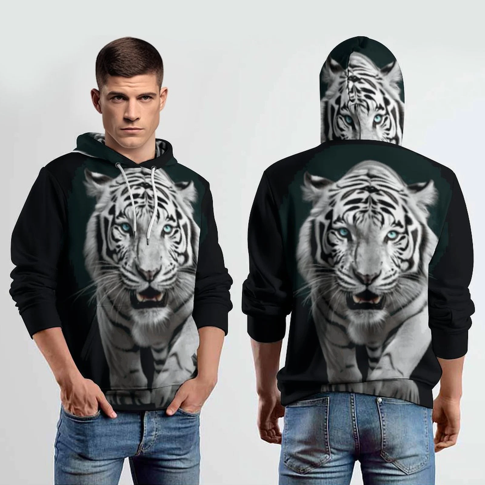 2023 men's casual sweaters, 3D personalized customization, multiple printed hoodies, autumn and winter fashion casual hoodies