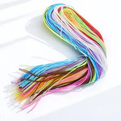 

200 Pcs Pvc Braided Rope Colored Lacing Hanging Cords Weaving Craft Trim Knitting Lanyard