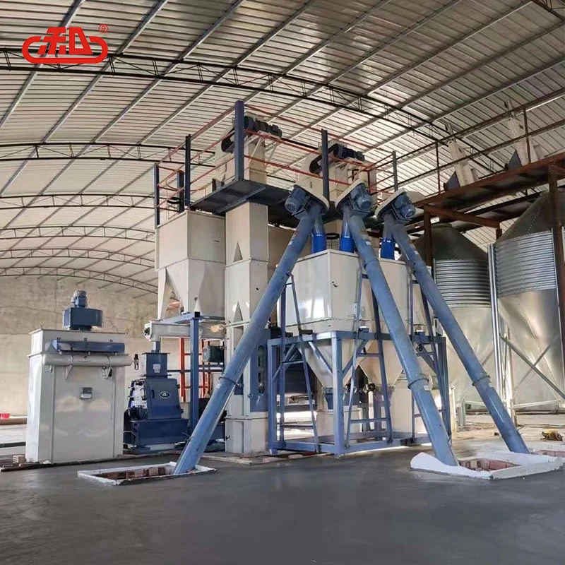 Poultry feed mill farms 3-5 ton/h mash feed making plant auto feed powder processing machine