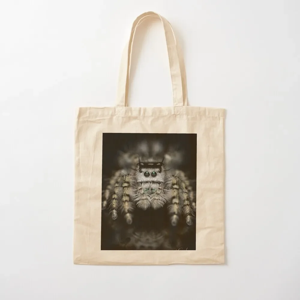 

Jumping Spider (Phidippus otiosus) Tote Bag Canvas shoulder bag Shopper handbag bag for beach