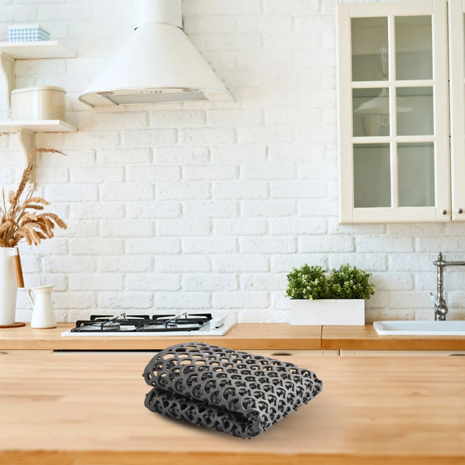 For Daily Kitchen Use 29.92 In X 15.7 In Non-Slip Sink Protector Insulation Pad Customizable Sink Mat Defrost Grid