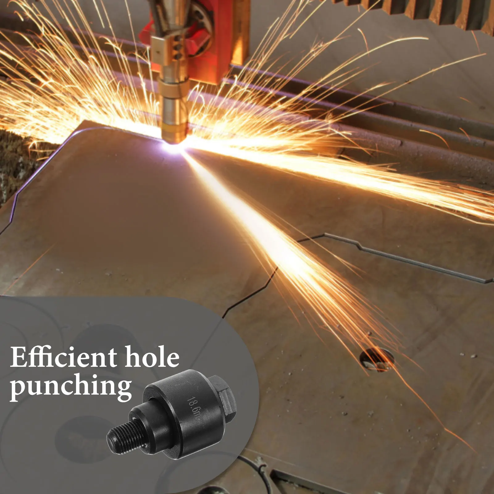 

1pcs Hole Puncher Tool Sheet Metal Hole Drill Bit Cutter For Metal Plate Sink Flare Opener Positioning Durable Bearing