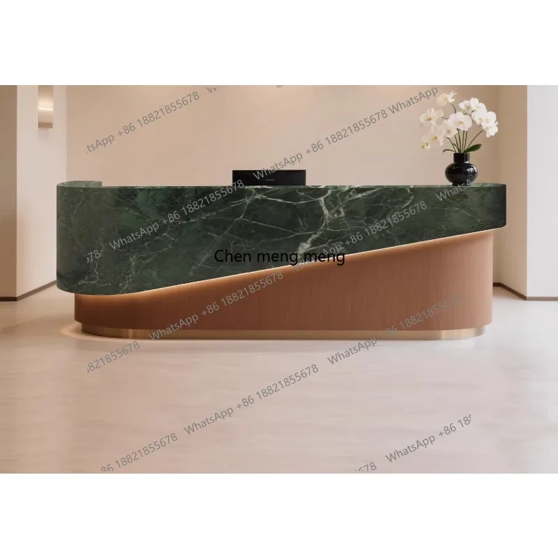 

Beauty salon, checkout page, paint, bar table, wood grain counter