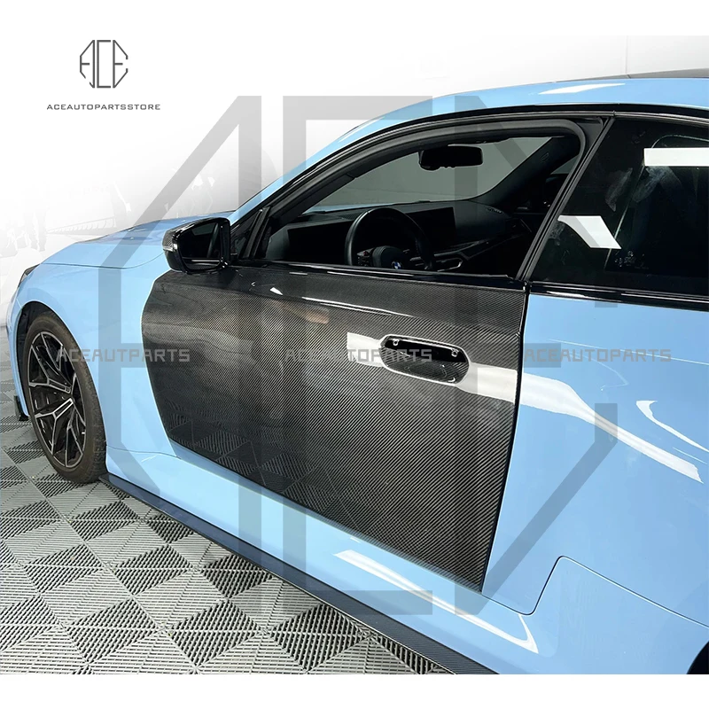 لوحة باب من ألياف الكربون الجافة لسيارات BMW M2 G87 ملحقات باب السيارة من ألياف الكربون الكاملة