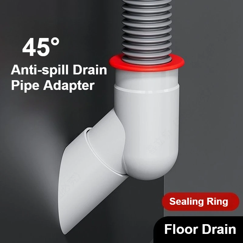 

1PC Washing Machine Floor Drain Joint Drain Pipe Connector Kitchen Bathroom Downpipe Hose Adapter Drain Pipe Joint