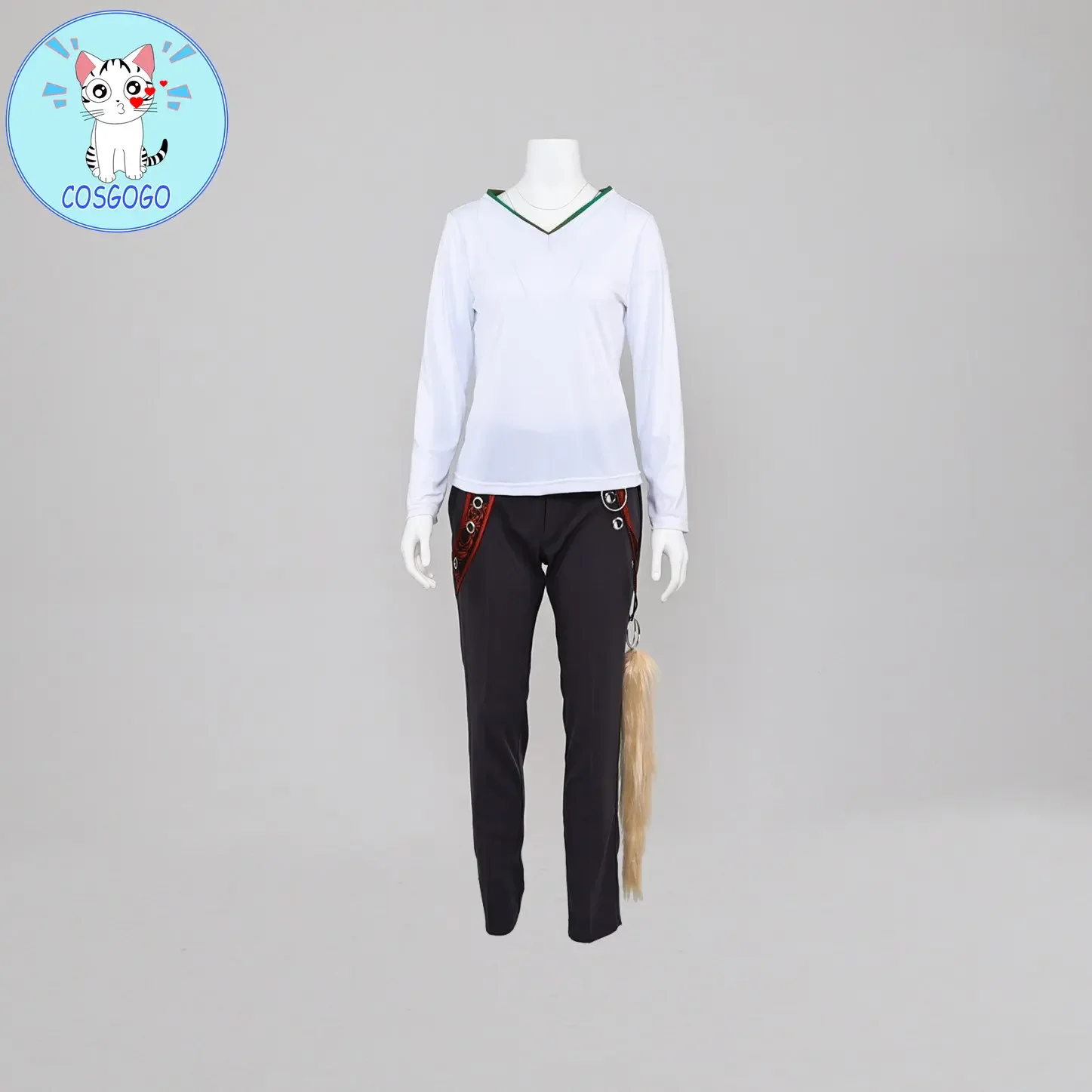 [Customized] Vtuber Nijisanji YouTuber Gaku Cosplay Costume Suit with Tail Role Play Party Women Men Outfits