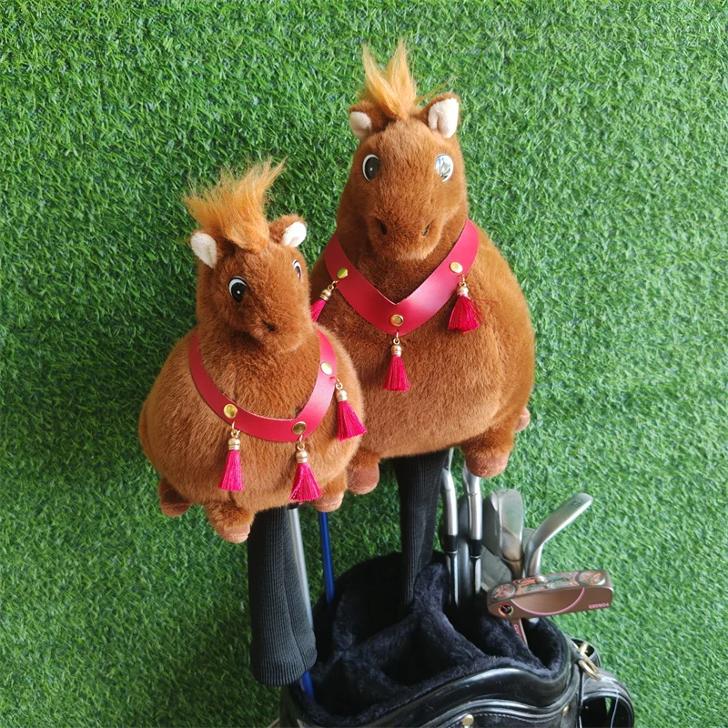 

Strong Horse Golf Driver Headcover Plush Fairway Wood Head Cover Drop Shipping