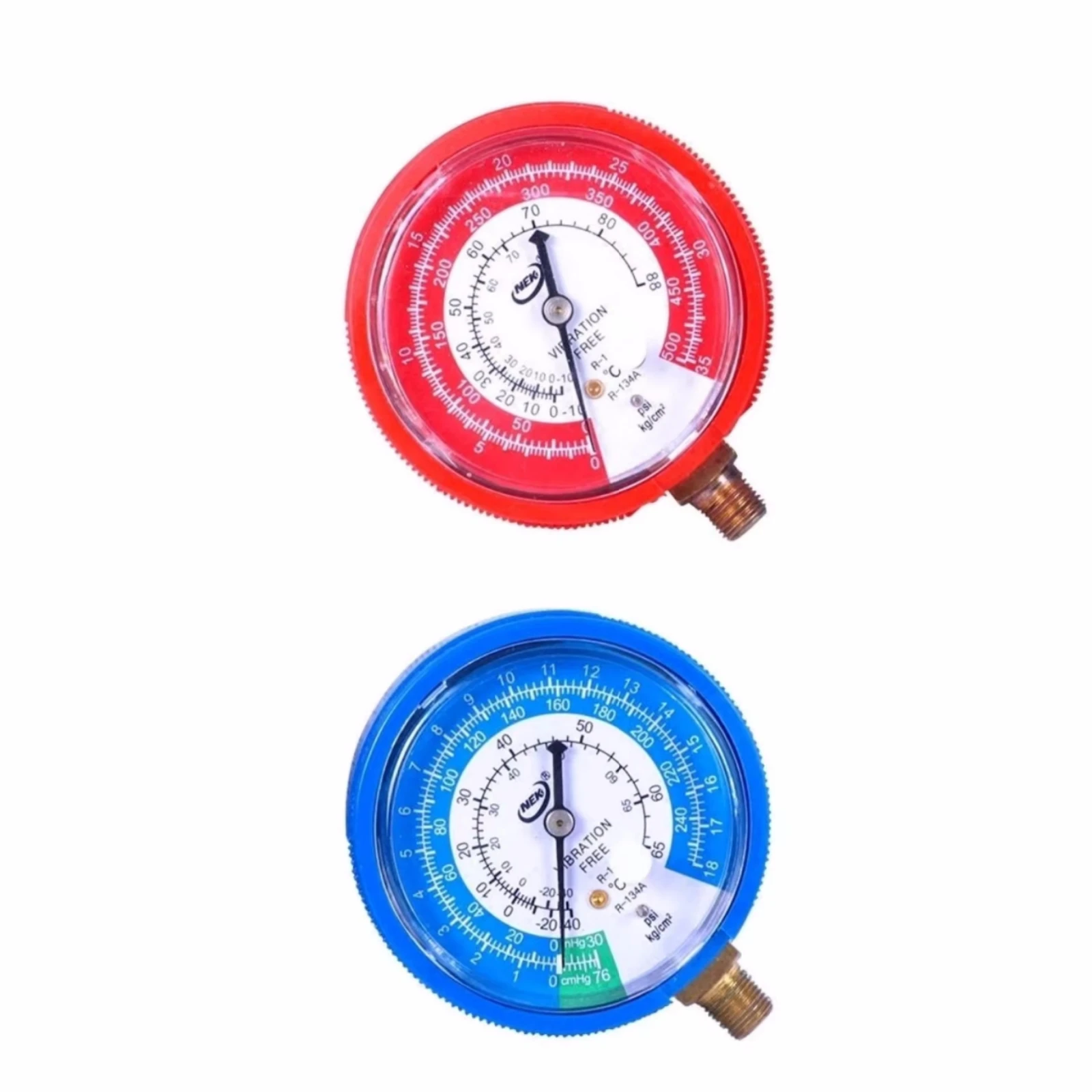 RV65F car air conditioning fluoride pressure gauge, fluorinated dual gauge high pressure gauge low pressure gauge