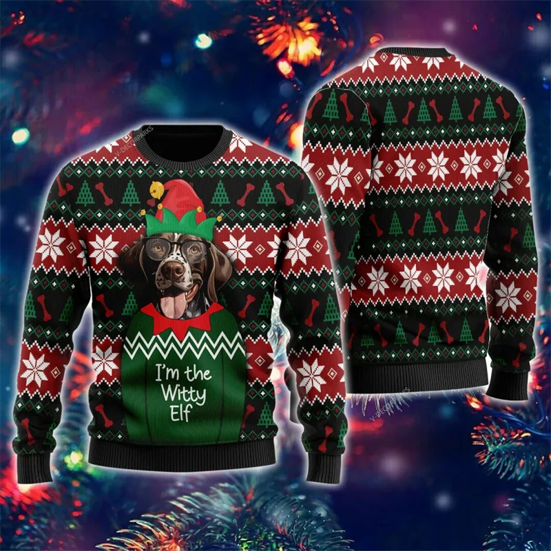 ثلاثية الأبعاد عيد الميلاد سعيد الطباعة بلوزات عيد الميلاد مضحك طباعة عيد الميلاد لاعبا الرجال مضحك الشارع الشهير عيد الميلاد القبيح بلوزات القمم #2