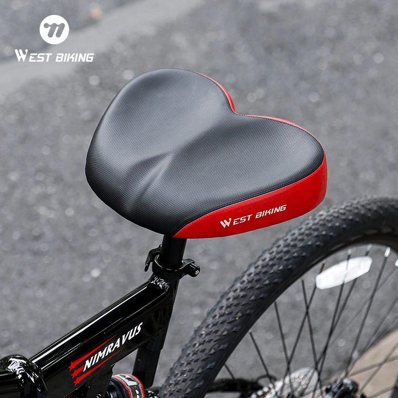 

WEST BIKING No Nose Bicycle Saddle Ergonomic Widen Thicken Folding Electric MTB BMX Road Bike Seat Long Distance Cycling Cushion