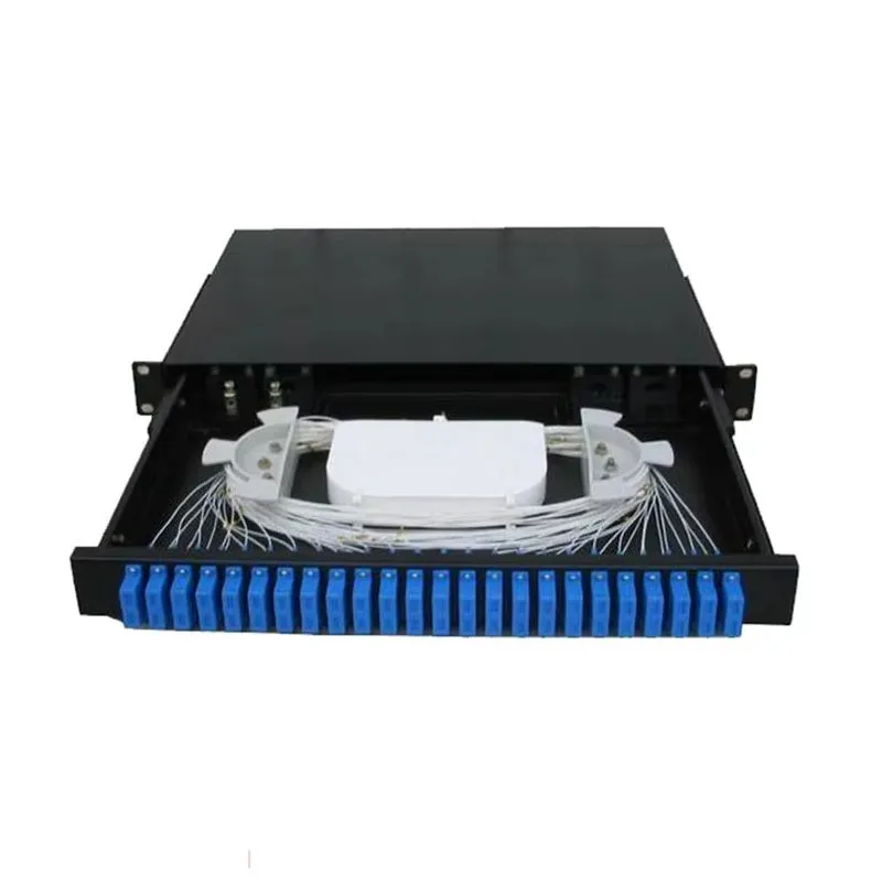 1U 19 Inch Rack Mount ODF Fiber Patch Panel 8-96 Core SC FC LC ST Multi-Port For FTTH FTTX Network Cabinet