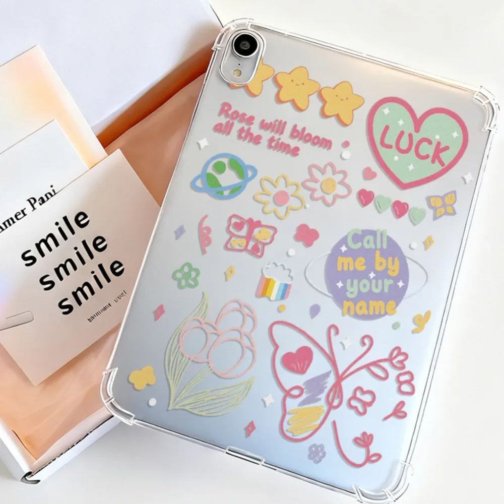Kawaii Cartoon Sticker Style Tablet Case for Redmi Pad Pro 12.1 for Xiaomi Poco 12.1inch 7 6 5 Pro for Redmi Pad 2 9.7inch 2026